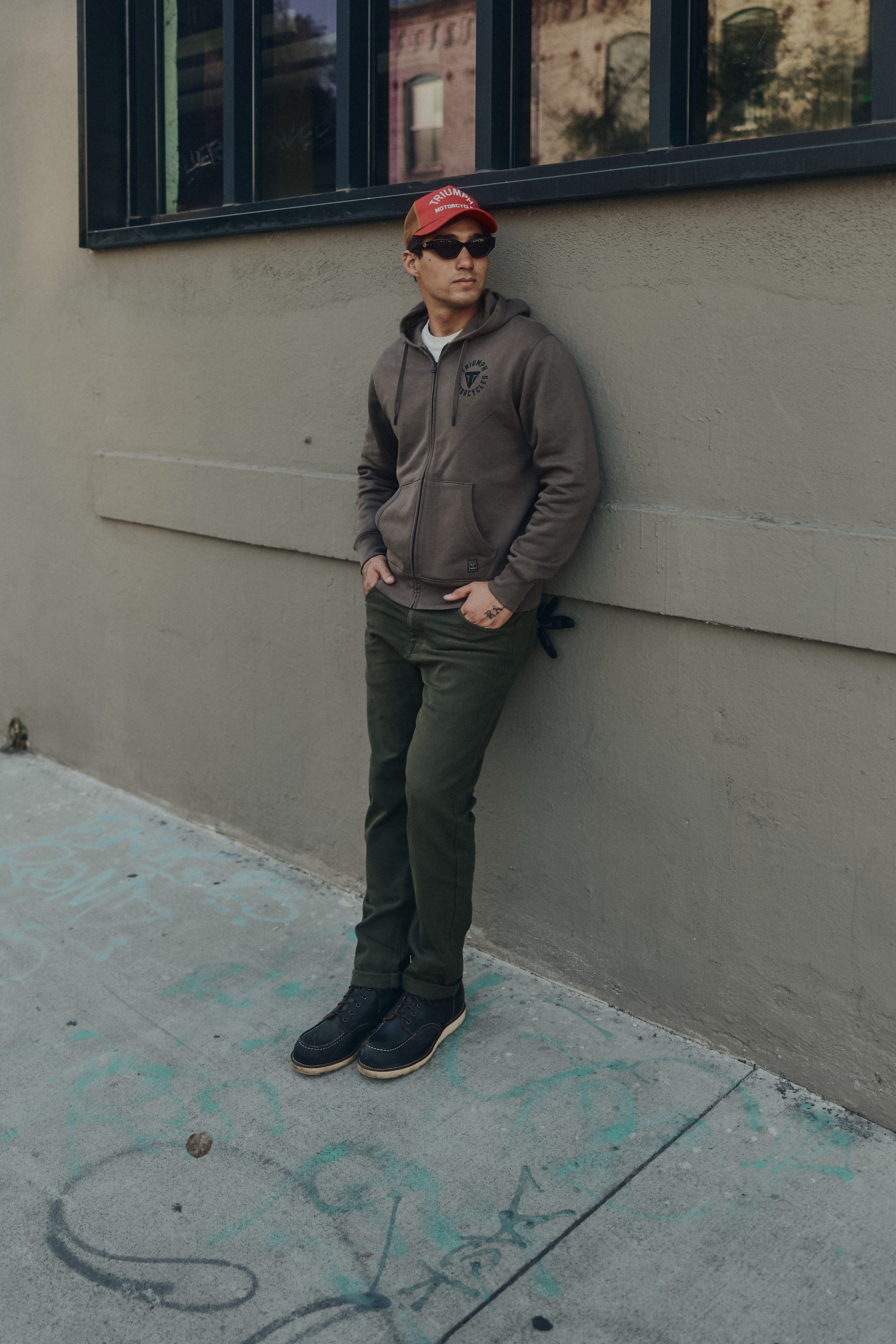 Digby Full Zip Ring Logo Hoodie in Black |Casual Clothing